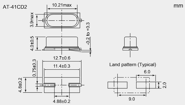 Кварцевый резонатор SMD NDK AT-41CD2-3.579545MHz S1-4085-3030-18