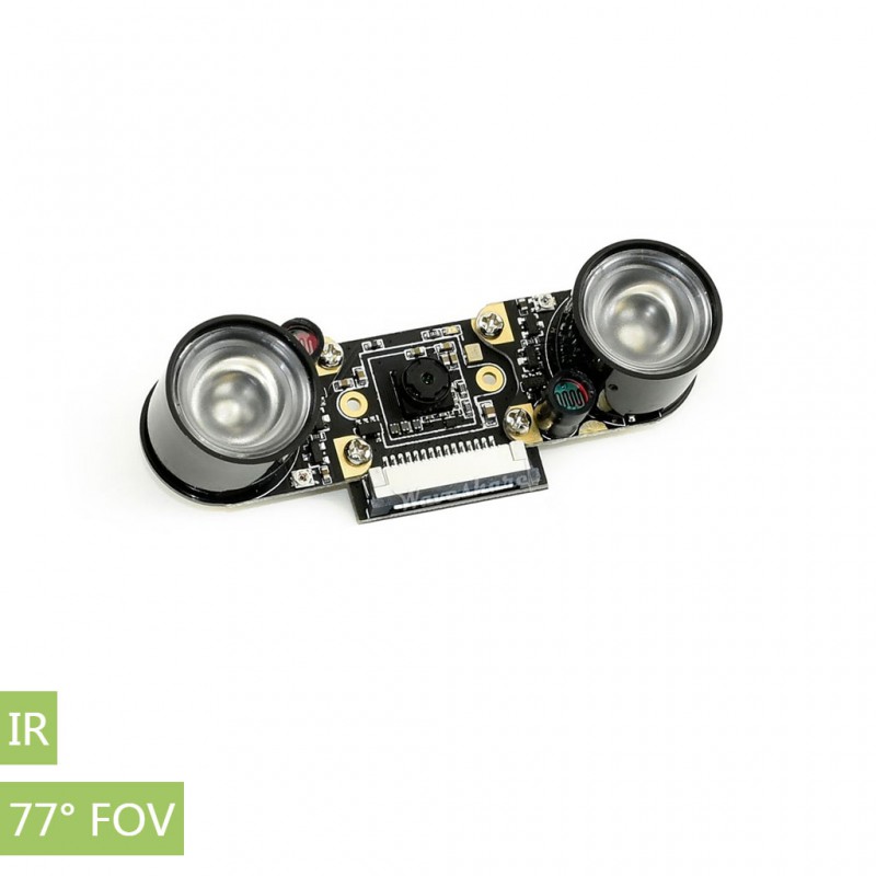 модуль камеры с подсветкой Waveshare IMX219-77IR Camera - IMX219-77IR Camera