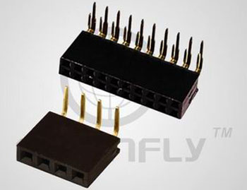 Разъем "гнездо" 4 конт. (2x2) шаг 2.54 мм, пр. угол на плату (ан. PBD-4R*) Connfly DS1024-2*2 R0 - DS1024-2*2 R0