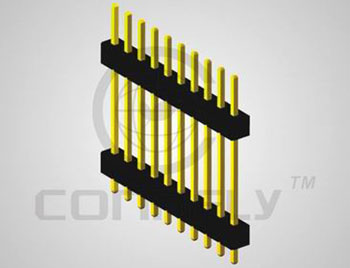 Штыри 1x40 конт. шаг 2.00 мм, межплатн. (3.0/ 9.0/ 4.0 мм) (ан. PLH2-40*) Connfly DS1030-01-1*40 P8BV4 - DS1030-01-1*40 P8BV4