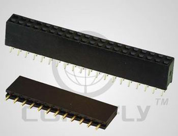 Разъем "гнездо" 40 конт. (2x20) шаг 2.54 мм, вертик. на плату (ан. PBD-40*) Connfly DS1023-2*20 S01 - DS1023-2*20 S01