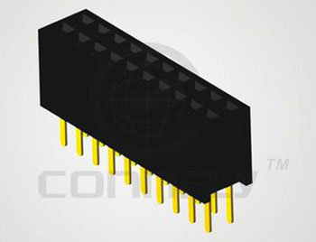 Разъем "гнездо" 6 конт. (2x3) шаг 1.27 мм, верт. на плату (ан. PBD1.27-6*) Connfly DS1065-03-2*3 S8BV - DS1065-03-2*3 S8BV