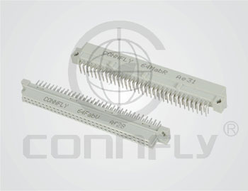 Разъем DIN-41612 32 конт. (2x16) "вилка" шаг 2.54 мм (пр. угол на плату) Connfly DS1118-32 M0R23 - DS1118-32 M0R23