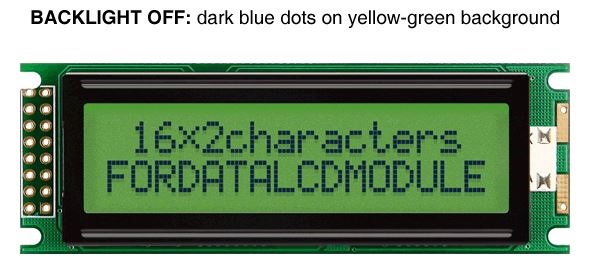 Монохромный ЖКИ FordataElectronics FC1602G01-BHWFBW-51SR